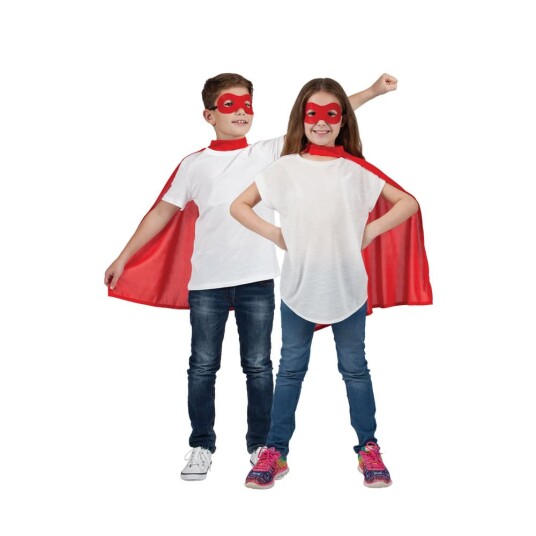 Wicked Costumes Ltd Superhelt Kappe med Maske Rød Barn  One size