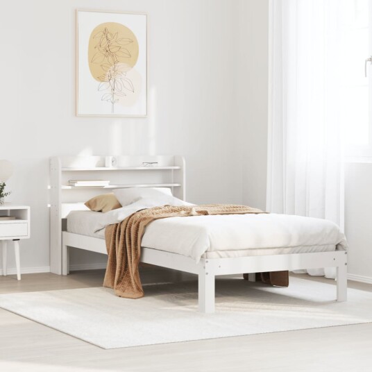  Sengeramme med hodegavl hvit 75x190 cm heltre furu 3306773
