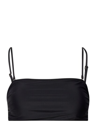 GANNI Recycled Core Solid Bandeau Bikini Top Black 38
