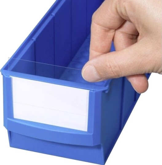 Allit 456596 Påskriftsetiketter For Lagerkasser Profiplus Shelfbox Label S Hvit Transparent 20 Stk.