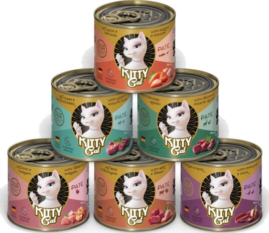 Kitty Cat våtfôr Adult Pate Balndet pakke II 6 varianter 24 x 200 g