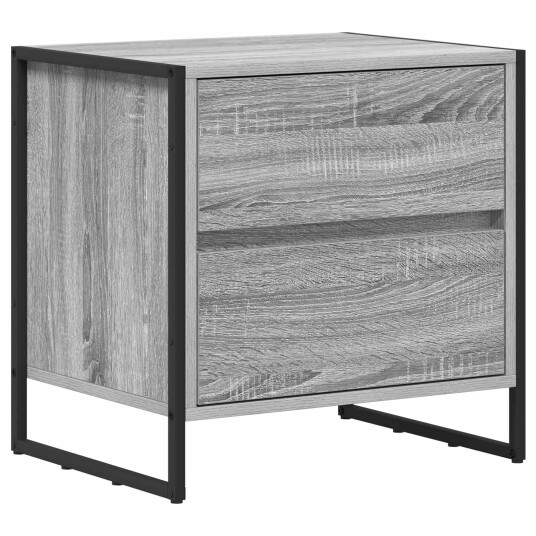 Nattbord 2 pcs Grå Sonoma 50 x 39.5 x 50 cm Konstruert tre