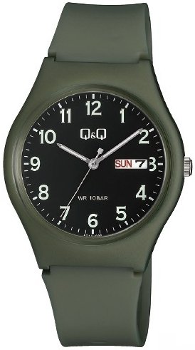 Q&Q Herreklokke A212J008Y Classic Sort/Gummi Ø38 mm Q&Q Herreklokke A212J008Y Classic Sort/Gummi Ø38 mm