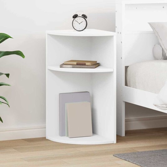 vidaXL Avlastningsbord Hvit 29,6 x 29,6 x 60 cm Konstruert tre