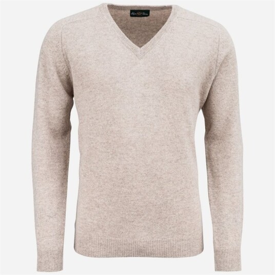 Alan Paine V-Neck Lambswool - Cobble Alan Paine V-Neck Lambswool - Cobble