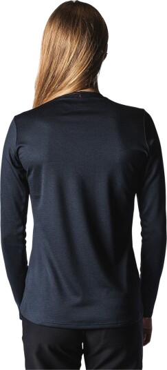 FUSION Technical Langermet Merinoull T skjorte Dame Navy XL