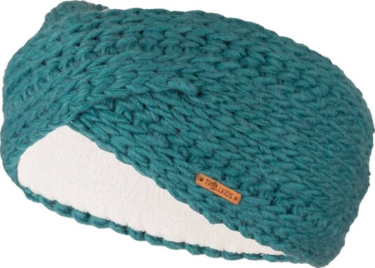 TrollKids Girls Winter Headband - DUSTY TEAL - 2-5Y;48/52 cm