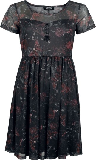 Gothicana by EMP Goth Kort kjole Mystical Woods S til XXL Damer svart