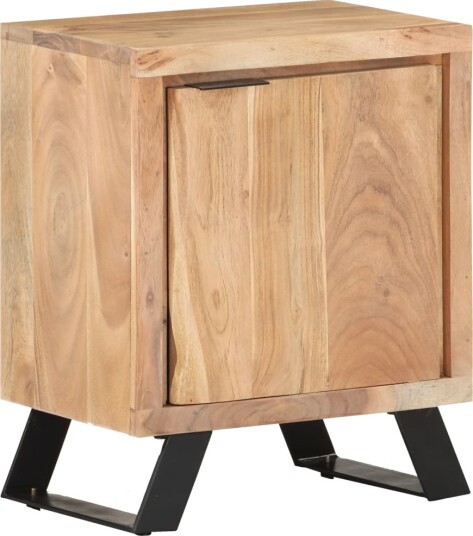 Nattbord 40x30x50 cm heltre akasie med naturlig kant