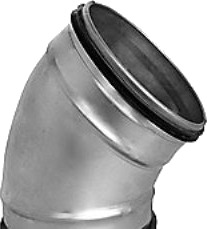Bøjning Ø100 45 Gr. Galvaniseret
