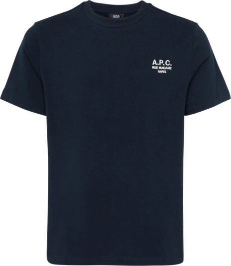 A.P.C. T Shirt Standard Rue Madame Gots   Navy   M