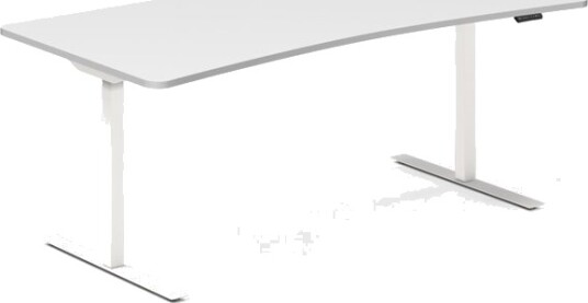 Hæve-Sænkebord Dna, Hvid 1800X800mm Bue 2-Ben/Hvid