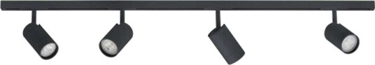 Antidark Designline Tube komplett 2 meter spotskinne med 4 spotter GU10 - Svart