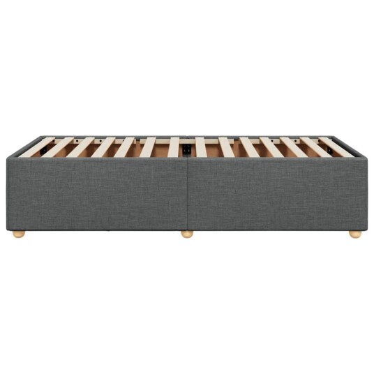 Sengeramme mørkegrå 90x190 cm stoff 8721102695773