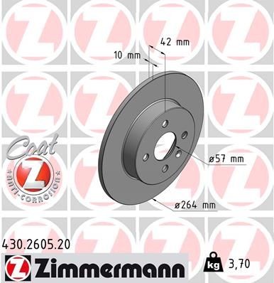 Bremseskive ZIMMERMANN 430.2605.20