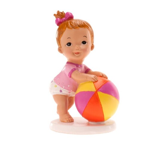 Kaketopp Baby Jente Med Ball 11cm Kaketopp Baby Jente Med Ball 11cm
