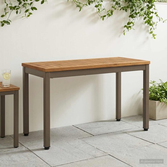 vidaXL Hagebenk 80,5 x 35 x 45 cm Solid akasietre Naturlig og Kaffe