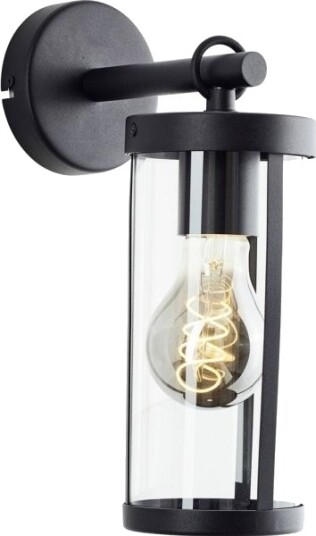 Brilliant Sidney 44290/06 Utendørs Vegglampe E27 Svart/Transparent
