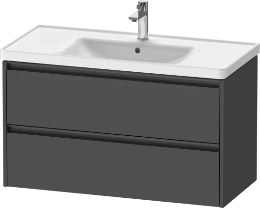 Duravit Ketho.2 Servantskap 2 Skuffer 984x455 mm Grafitt Matt