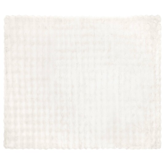  Faux kaninullteppe 4 pcs Hvit 220 x 240 cm Polyester