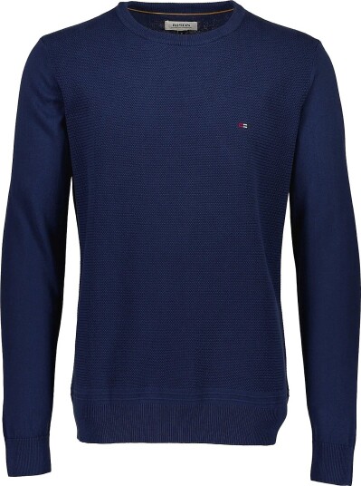 Bison Structured O Neck Knit DK NAVY L Bison Structured O Neck Knit DK NAVY L