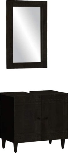 Vidaxl Baderomsskapsett 2 deler heltre mango 3310018