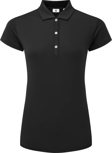 FootJoy Cap Sleeve Lisle Svart Golf pologenser dame Black Small