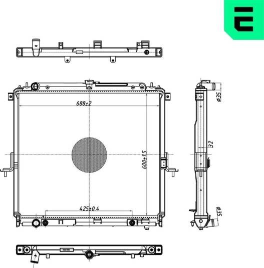 ERA 673158 Radiator motorkjøling