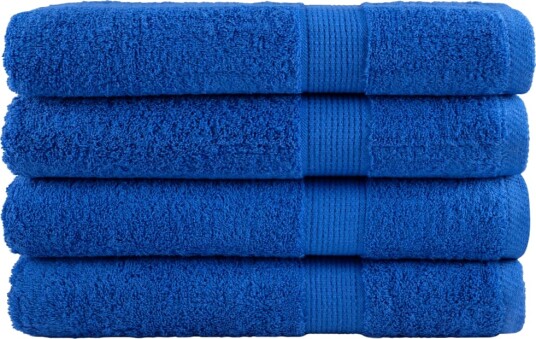 vidaXL Premium saunahåndklær SOLUND 4 stk blå 80x200 cm 600gsm vidaXL Premium saunahåndklær SOLUND 4 stk blå 80x200 cm 600gsm
