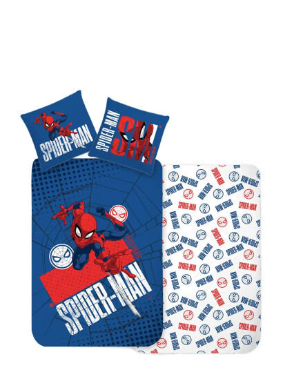 BrandMac Bed Linen Senior Spiderman 1207   140X200 60X63 Cm   Blue   140X200.60X63CM