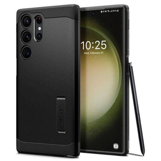 Spigen Tough Armor Mobildeksel for Samsung Galaxy S23 Ultra Svart - Hardplast