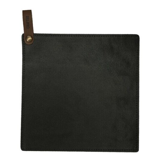 Crafted - Leather gryteklut 21x21 cm svart Crafted - Leather gryteklut 21x21 cm svart
