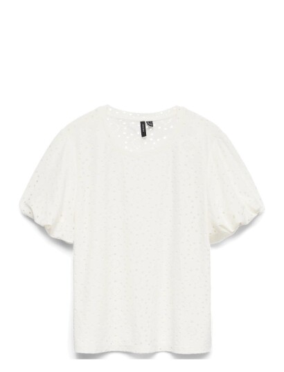 Vero Moda Girl Vmtassa Liv Balloon Sleeve Top Jrs Girl - White - 146/152