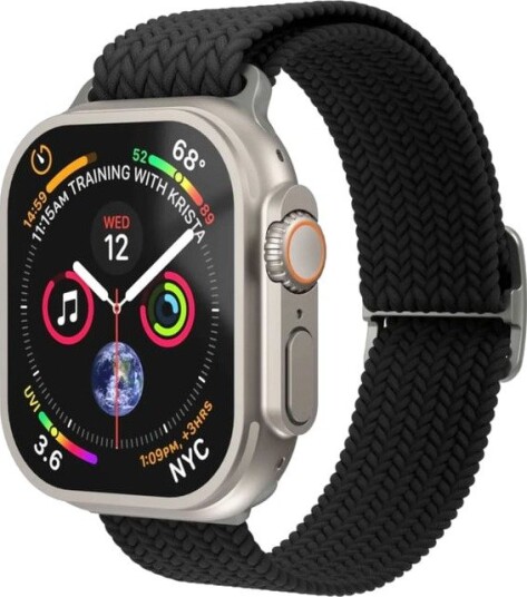 Vonmählen Woven Loop flettet rem til Apple Watch 40/41/42 mm Black