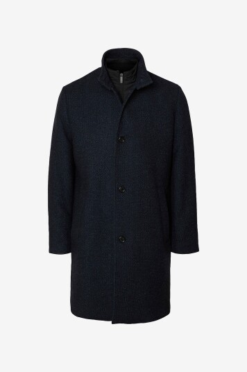 Selected Homme Kåpe slhRainar Wool Blend Blå