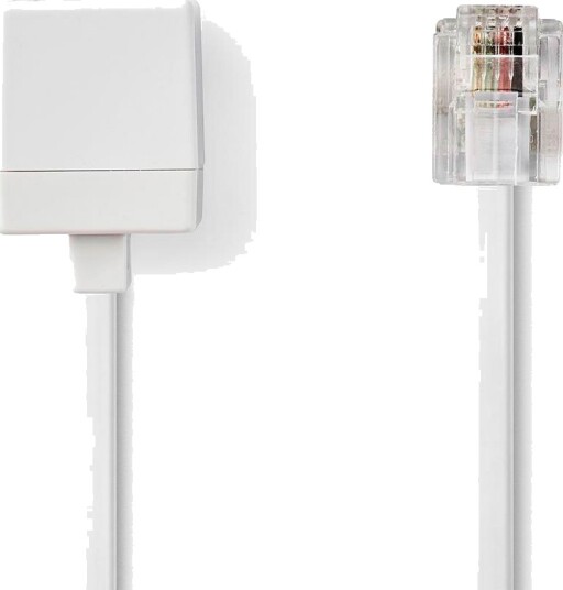 Nedis Telefonkabel Forlenger 10m RJ11 Hann/Hunn Hvit