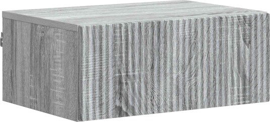  Vegghengt Nattbord Grå sonoma 49 x 34,5 x 20 cm Konstruert tre