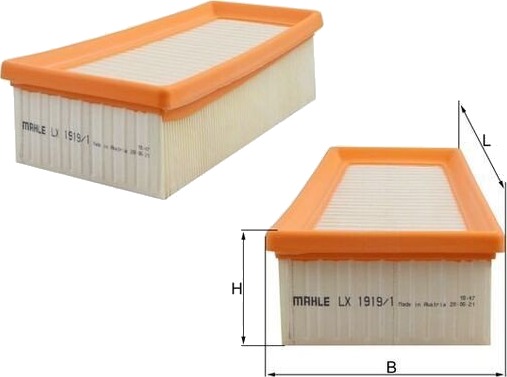Luftfilter MAHLE ORIGINAL LX 1919/1