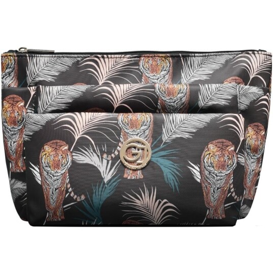 Gillian Jones 3 Room Cosmetics Bag Palm Print