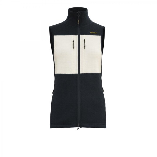 Devold EGGA GRID MERINO VEST Ullundertøy Dame 284C INK/OFFWHITE S