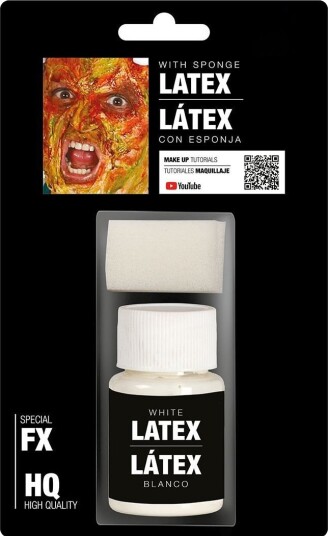 Flytende Hvit Latex med Svamp 26 ml Flytende Latex 15652