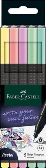 Faber Castell Grip Fineliner Sett Pastell 5 Farger