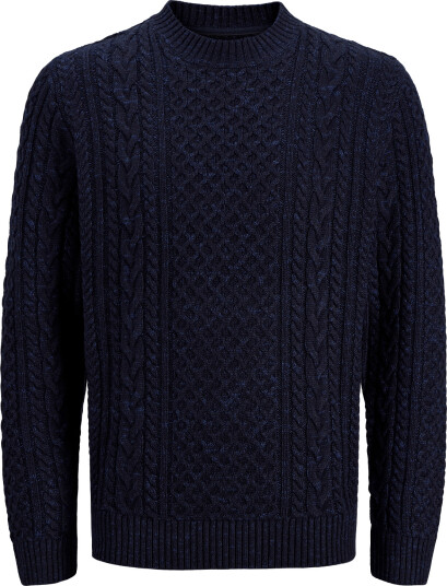Jack & Jones Jprblucallum Cable Knit Crew Neck Navy M Jack & Jones Jprblucallum Cable Knit Crew Neck Navy M