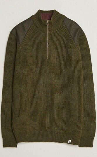 Peregrine Foxton Quarter Zip Jumperr Olive
