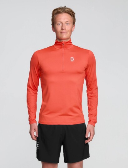 Daehlie Half Zip Tempo   Orange   M