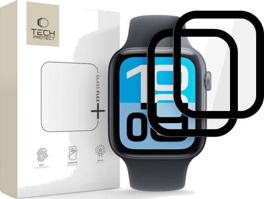 Tech-Protect Glass Flex+ 2-pack for Apple Watch 44mm Black