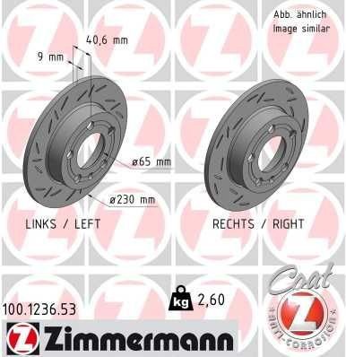 Bremseskive ZIMMERMANN 100.1236.53