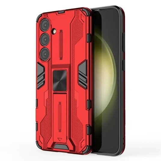 INCOVER Samsung Galaxy S24+ (Plus) Håndverker Deksel med Kickstand - Rød