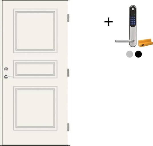 Ytterdør Swedoor Advance-Line Classic Puccini med Yale Doorman Classic Home