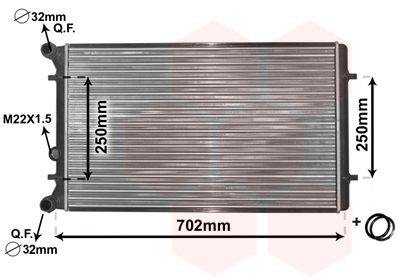 Radiator VAN WEZEL 03002155